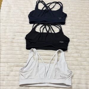 Athleta Women's Strappy Sports Bra - Navy, Black, White